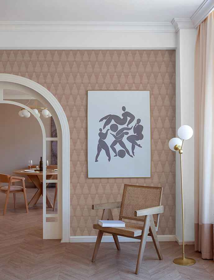 Mirko Rust Ogee Wallpaper - York Wallcoverings - 4141-27144 - York Wallcoverings Wallpaper