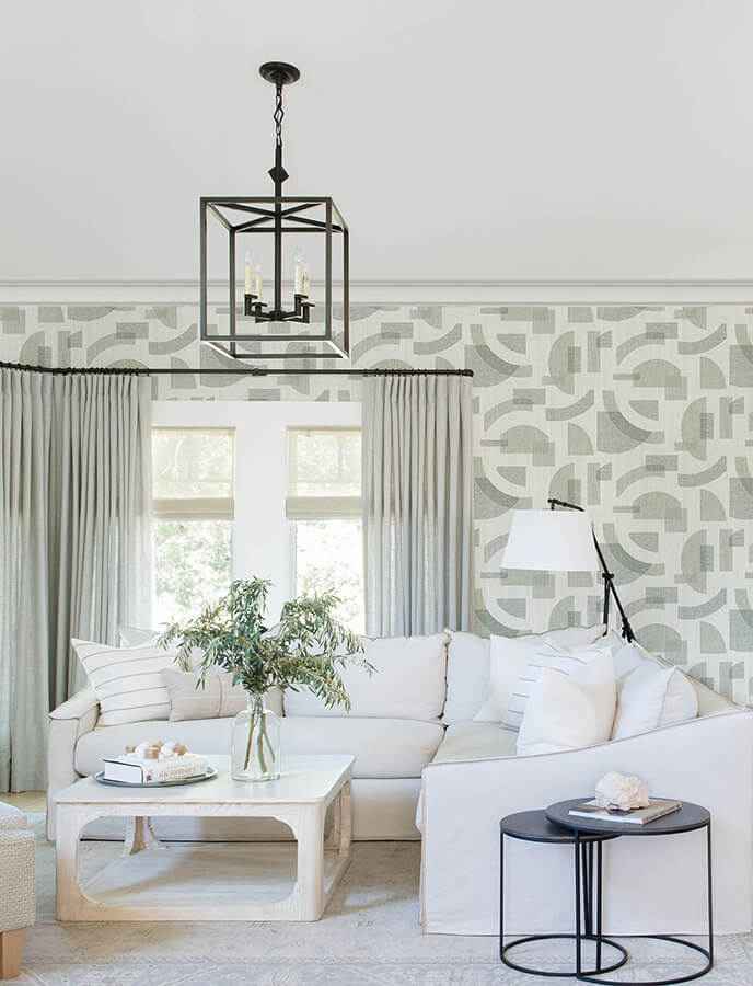 Fulton Sea Green Shapes Wallpaper - York Wallcoverings - 4141-27158 - York Wallcoverings Wallpaper