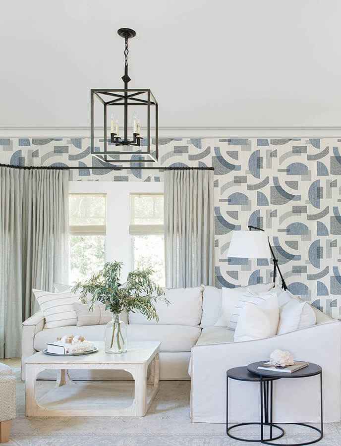 fulton-blue-shapes-wallpaper-york-wallcoverings-4141-27160 - York Wallcoverings Wallpaper