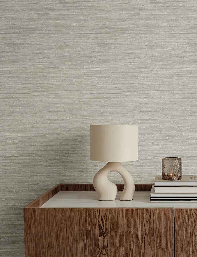 Sheehan Neutral Faux Grasscloth Wallpaper - York Wallcoverings - 4141-27164 - York Wallcoverings Wallpaper