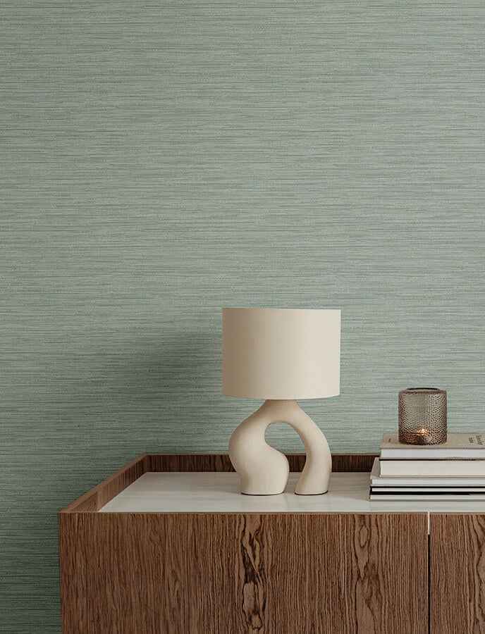 Sheehan Sea Green Faux Grasscloth Wallpaper - York Wallcoverings - 4141-27169 - York Wallcoverings Wallpaper