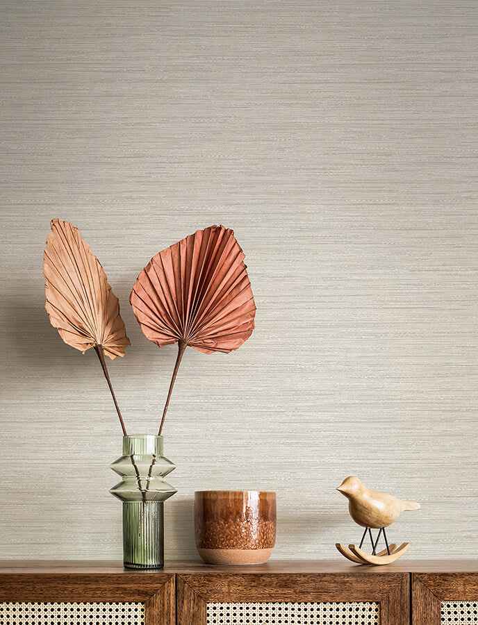 Sheehan Silver Faux Grasscloth Wallpaper - York Wallcoverings - 4141-27170 - York Wallcoverings Wallpaper
