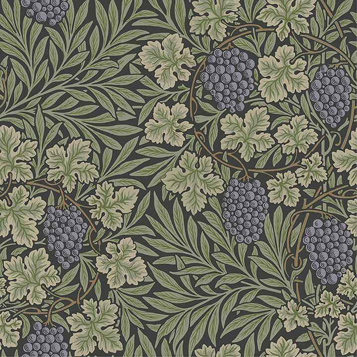 Vine Green Woodland Fruits Wallpaper - York Wallcoverings - 4153-82019 - York Wallcoverings Wallpaper