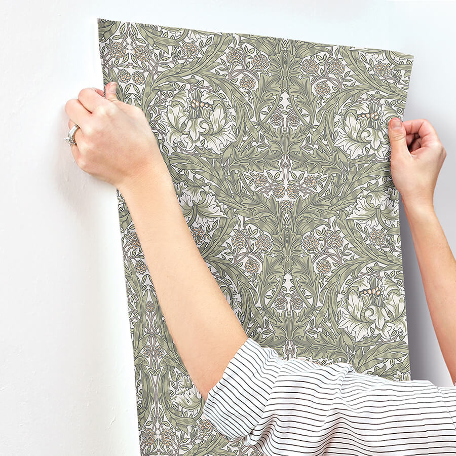 african-marigold-green-floral-wallpaper-york-wallcoverings-4153-82023 - York Wallcoverings Wallpaper