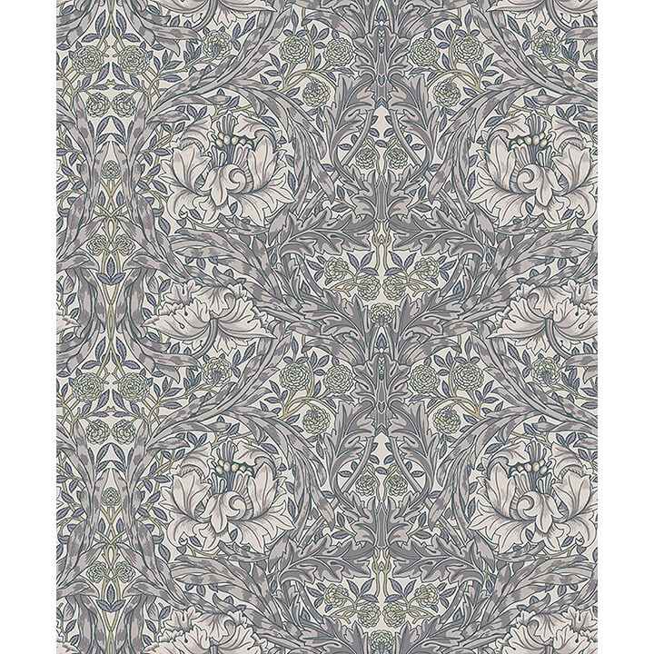African Marigold Grey Floral Wallpaper - York Wallcoverings - 4153-82025