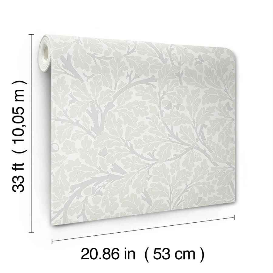 Oak Tree Dove Leaf Wallpaper - York Wallcoverings - 4153-82026 - York Wallcoverings Wallpaper
