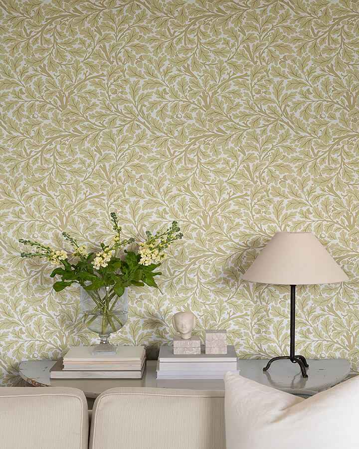Oak Tree Light Yellow Leaf Wallpaper - York Wallcoverings - 4153-82027 - York Wallcoverings Wallpaper