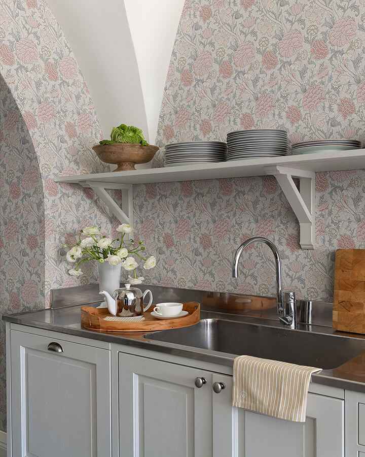 Cray Pink Floral Trail Wallpaper - York Wallcoverings - 4153-82033 - York Wallcoverings Wallpaper