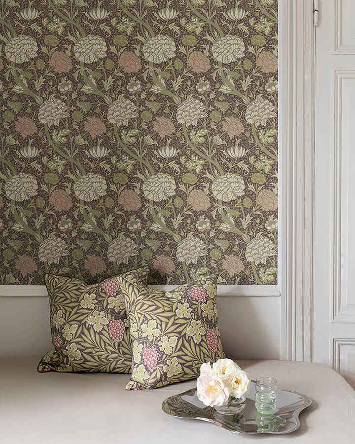 Cray Plum Floral Trail Wallpaper - York Wallcoverings - 4153-82036 - York Wallcoverings Wallpaper