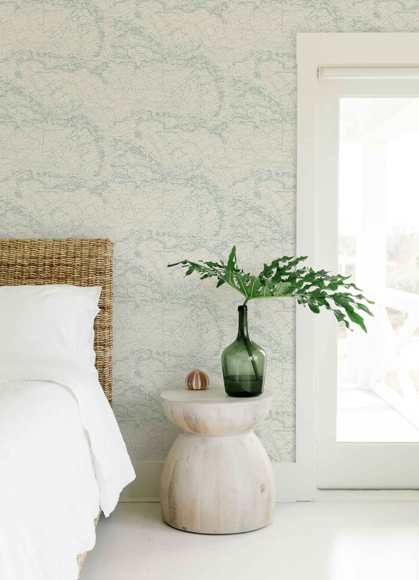 Charts Aqua Nautical Chart Wallpaper - York Wallcoverings - 4071-71058 - York Wallcoverings Wallpaper