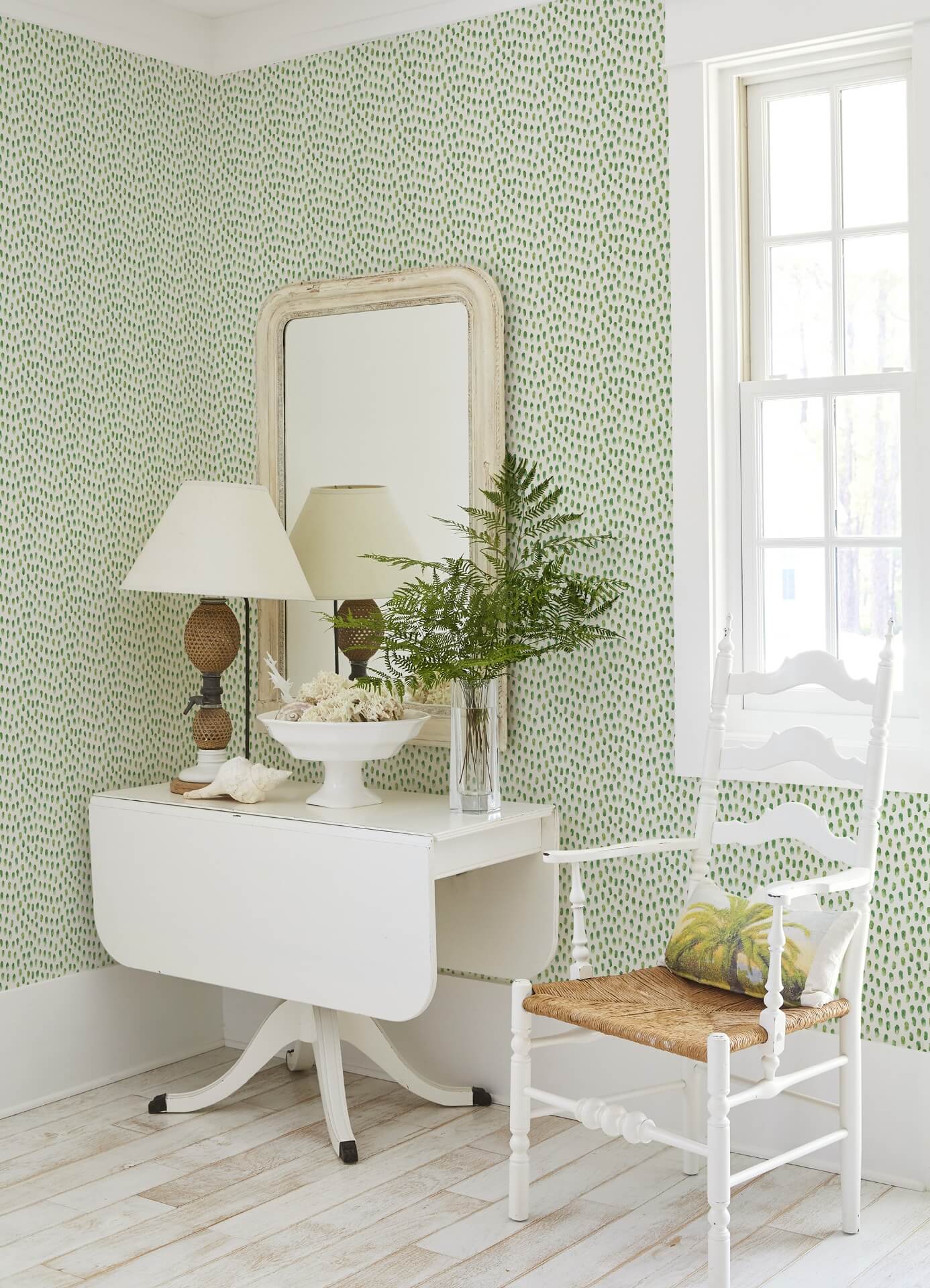 sand-drips-green-painted-dots-wallpaper-york-wallcoverings-4071-71062 - York Wallcoverings Wallpaper