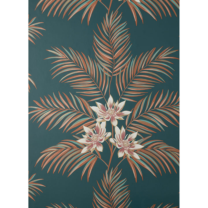 bali-teal-palm-wallpaper-york-wallcoverings-fd43280 - York Wallcoverings Wallpaper