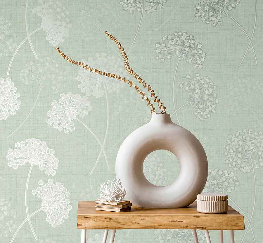 Grace Green Floral Wallpaper - York Wallcoverings - FD43282 - York Wallcoverings Wallpaper