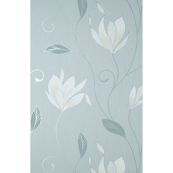 synergy-light-blue-floral-wallpaper-york-wallcoverings-m1740 - York Wallcoverings Wallpaper