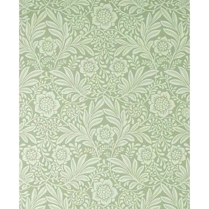 Camille Sage Damask Wallpaper - York Wallcoverings - M1744