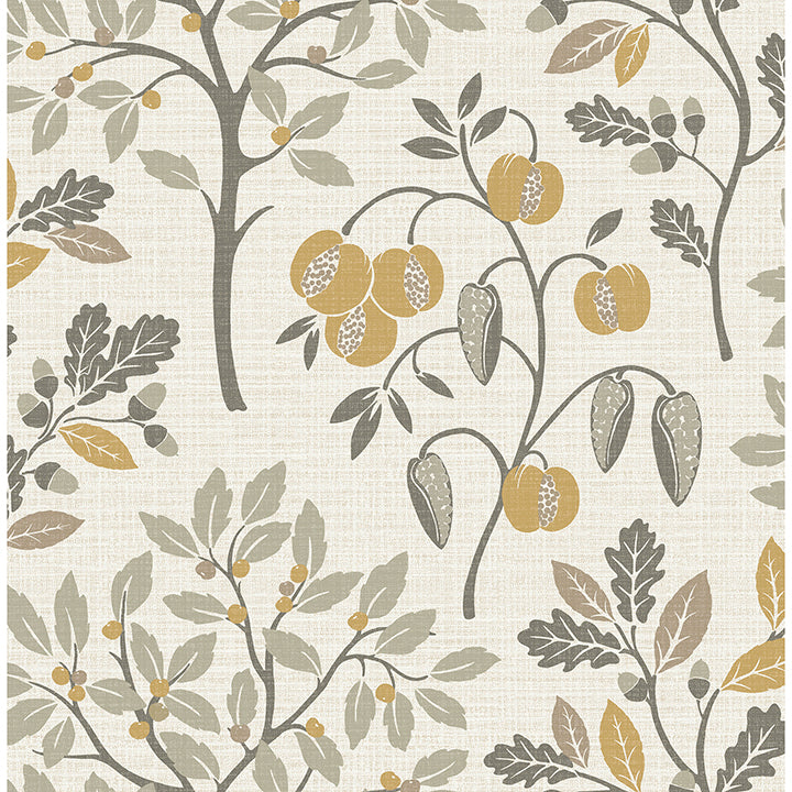 rowan-natural-autumn-trees-wallpaper-york-wallcoverings-m1760 - York Wallcoverings Wallpaper