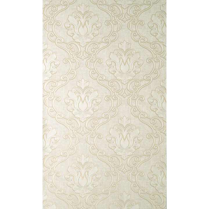 florentine-neutral-damask-wallpaper-york-wallcoverings-m95658 - York Wallcoverings Wallpaper