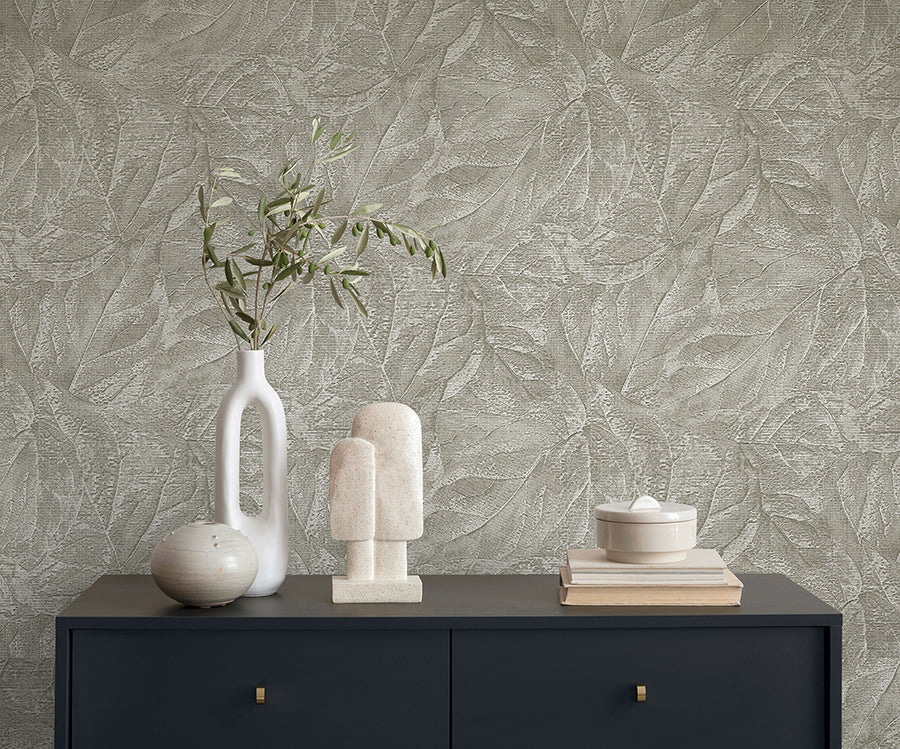 aspen-sterling-leaf-wallpaper-york-wallcoverings-m95663 - York Wallcoverings Wallpaper