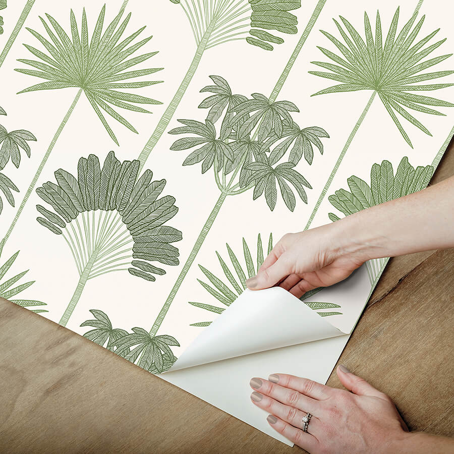 kentia-green-peel-and-stick-wallpaper-york-wallcoverings-nus6188 - York Wallcoverings Wallpaper