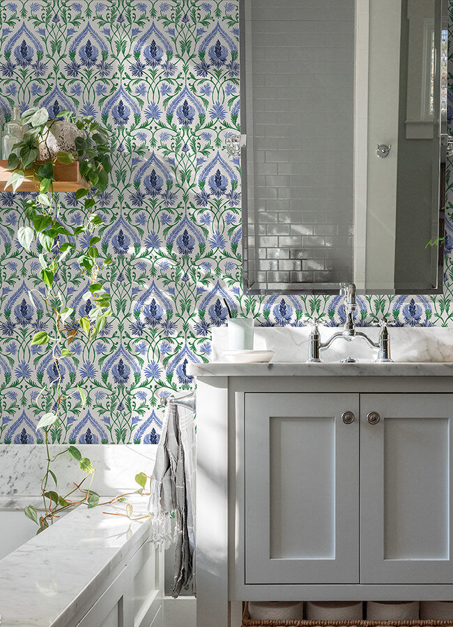 isle-blue-peel-and-stick-wallpaper-york-wallcoverings-nus6192 - York Wallcoverings Wallpaper