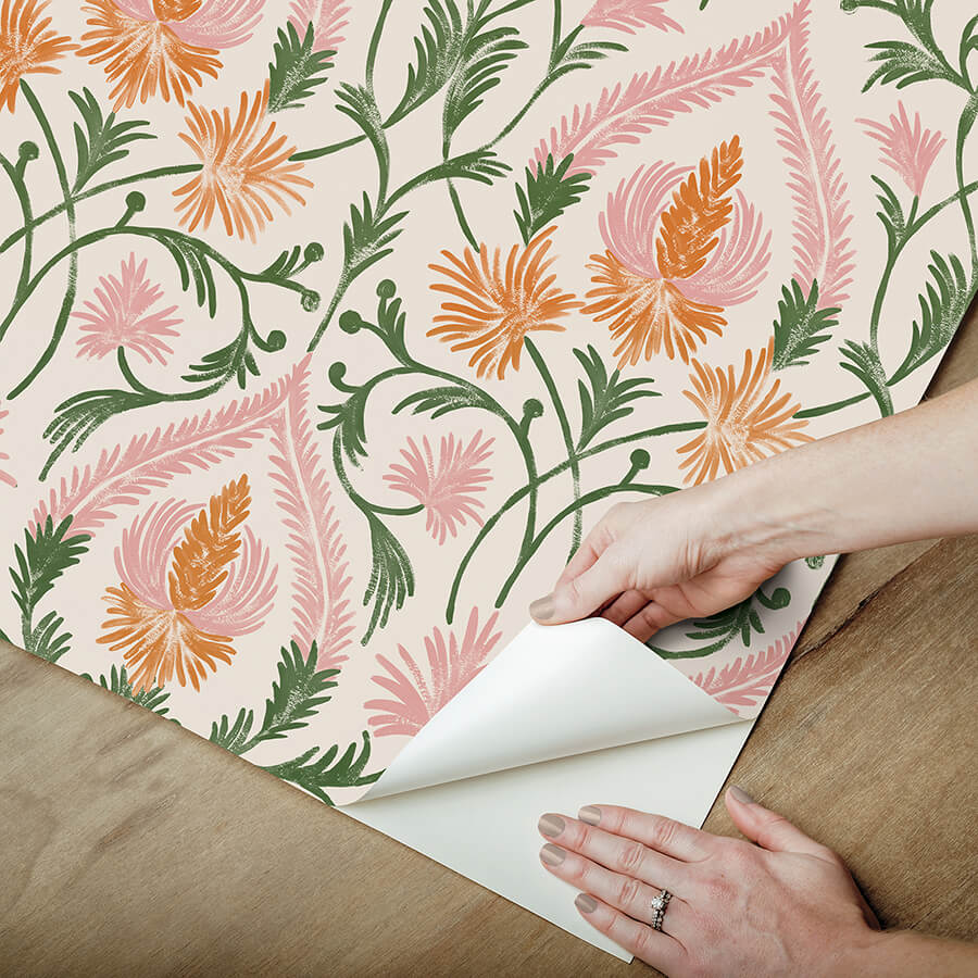 isle-pink-peel-and-stick-wallpaper-york-wallcoverings-nus6193 - York Wallcoverings Wallpaper