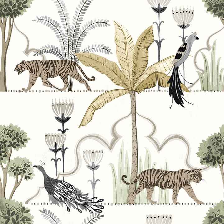 Laos Ivory Peel & Stick Wallpaper - York Wallcoverings - NUS6196