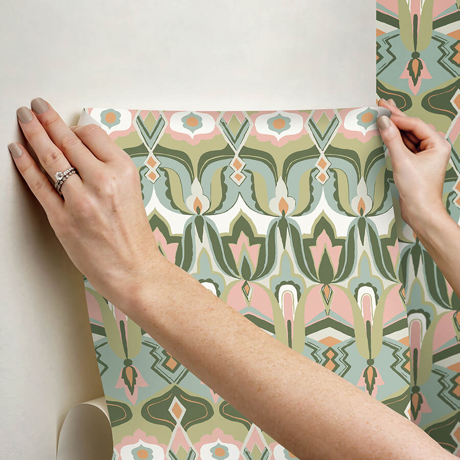 akira-green-peel-and-stick-wallpaper-york-wallcoverings-nus6197 - York Wallcoverings Wallpaper
