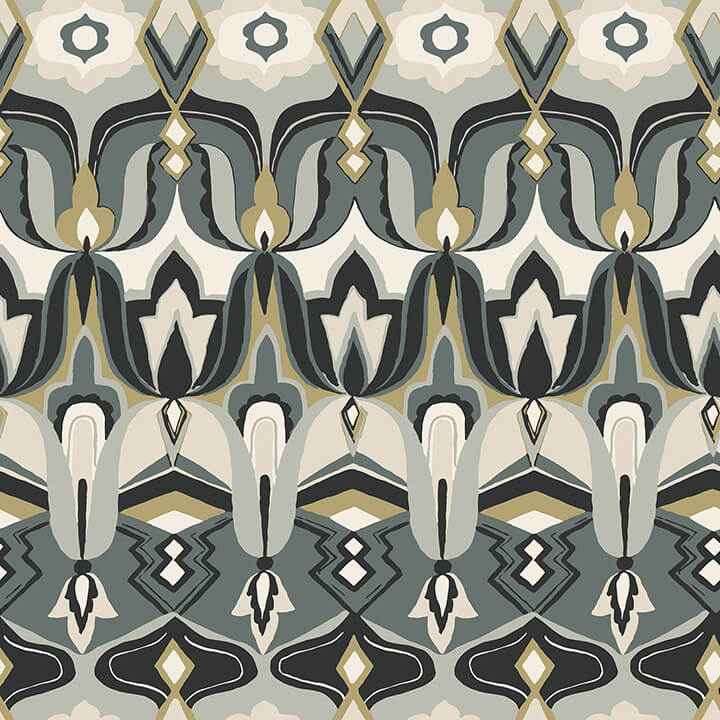 Akira Black Peel & Stick Wallpaper - York Wallcoverings - NUS6198 - York Wallcoverings Wallpaper