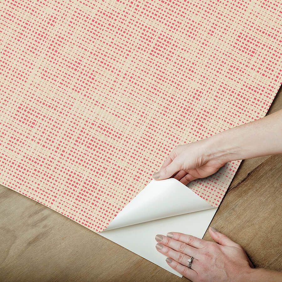 nolan-pink-peel-and-stick-wallpaper-york-wallcoverings-nus6201 - York Wallcoverings Wallpaper