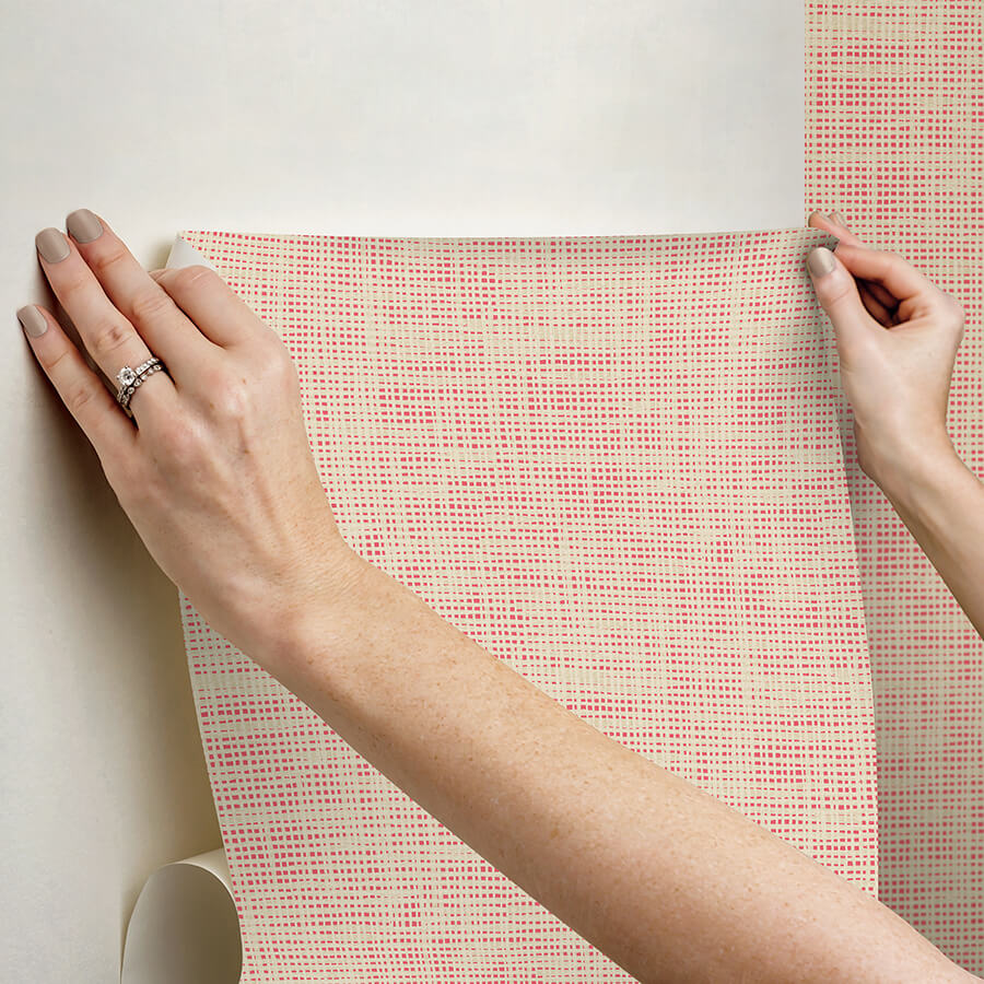 nolan-pink-peel-and-stick-wallpaper-york-wallcoverings-nus6201 - York Wallcoverings Wallpaper