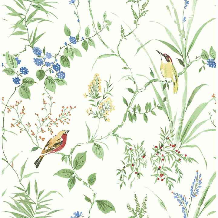 Imperial Garden Green Botanical Wallpaper - York Wallcoverings - 4134-24173 - York Wallcoverings Wallpaper