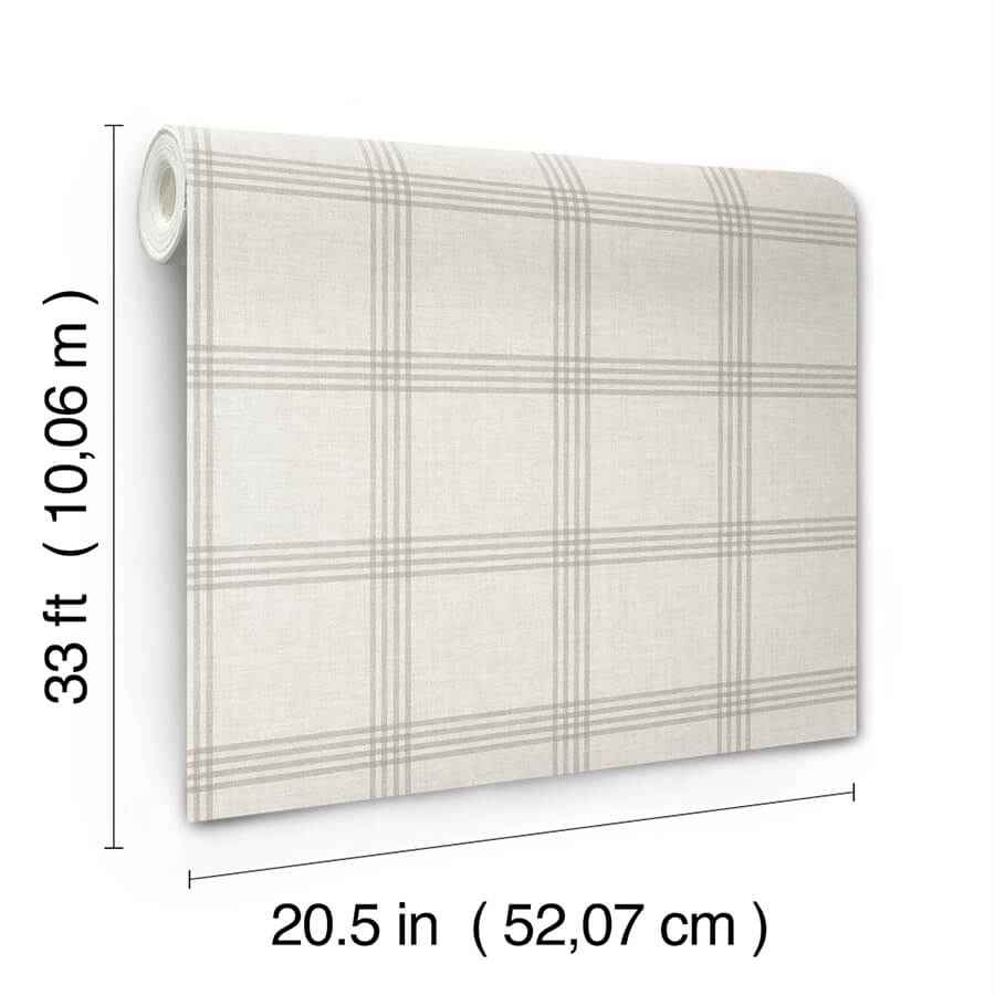 Twain Dove Plaid Wallpaper - York Wallcoverings - 4134-24478 - York Wallcoverings Wallpaper