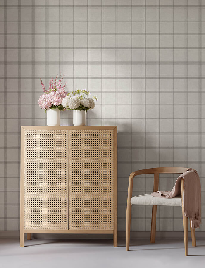twain-dove-plaid-wallpaper-york-wallcoverings-4134-24478 - York Wallcoverings Wallpaper