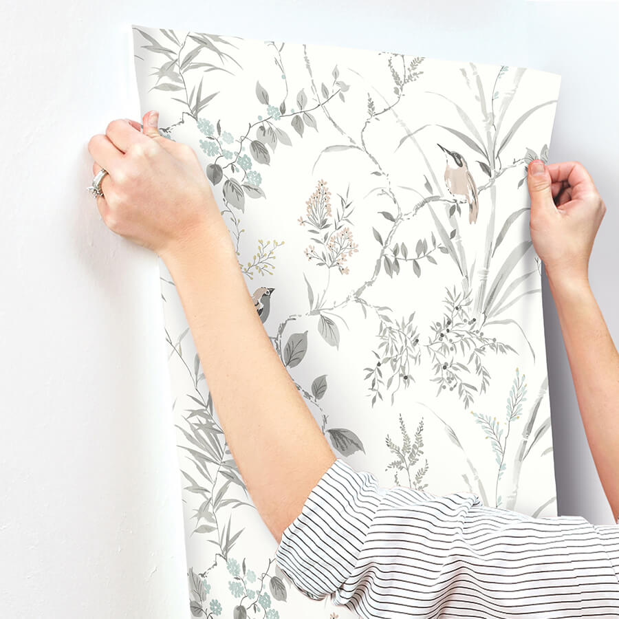 imperial-garden-neutral-botanical-wallpaper-york-wallcoverings-4134-26991 - York Wallcoverings Wallpaper