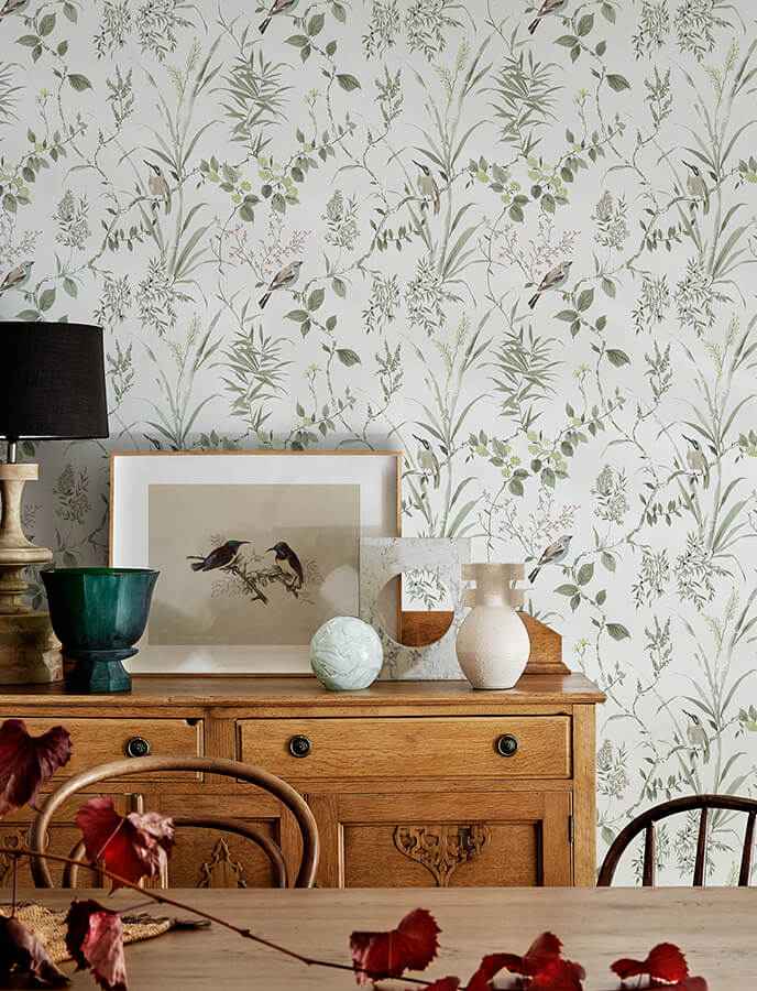 Imperial Garden Moss Botanical Wallpaper - York Wallcoverings - 4134-26992 - York Wallcoverings Wallpaper