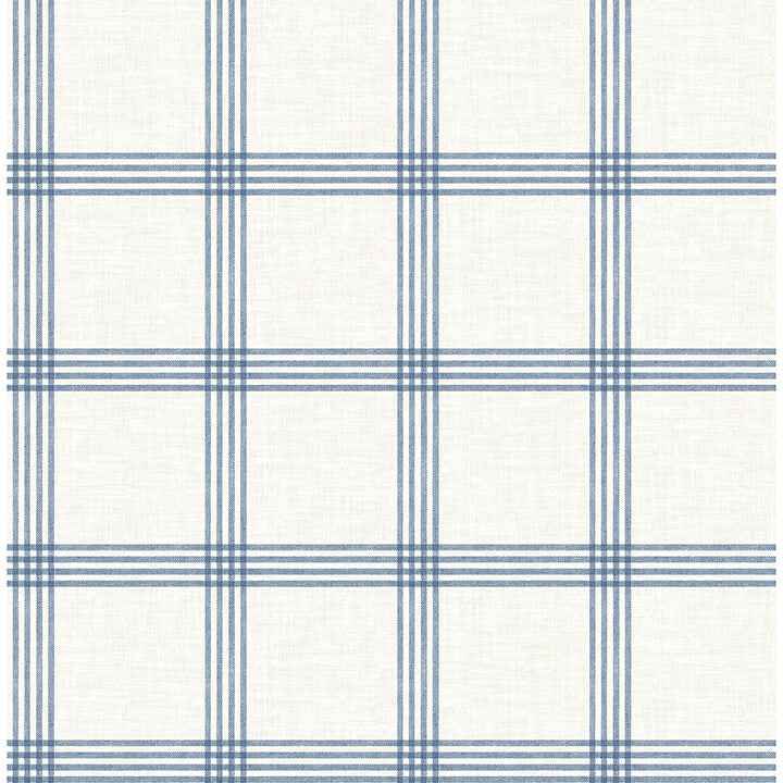 Twain Denim Plaid Wallpaper - York Wallcoverings - 4134-26993 - York Wallcoverings Wallpaper