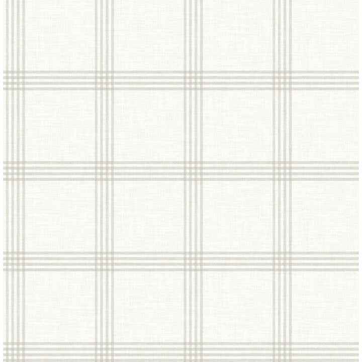 Twain Light Grey Plaid Wallpaper - York Wallcoverings - 4134-26994 - York Wallcoverings Wallpaper