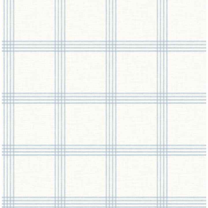 Twain Light Blue Plaid Wallpaper - York Wallcoverings - 4134-26995 - York Wallcoverings Wallpaper
