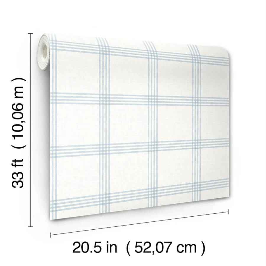 Twain Light Blue Plaid Wallpaper - York Wallcoverings - 4134-26995 - York Wallcoverings Wallpaper