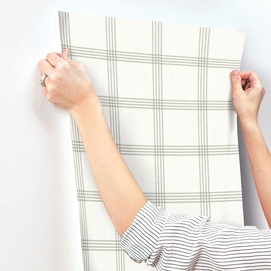 twain-green-plaid-wallpaper-york-wallcoverings-4134-26996 - York Wallcoverings Wallpaper