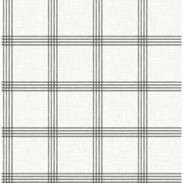 Twain Charcoal Plaid Wallpaper - York Wallcoverings - 4134-26997 - York Wallcoverings Wallpaper
