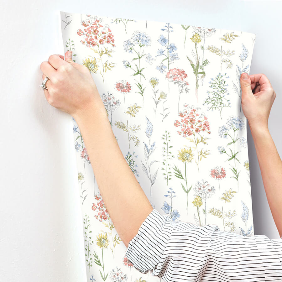bergamot-multicolor-wildflower-wallpaper-york-wallcoverings-4134-72500 - York Wallcoverings Wallpaper
