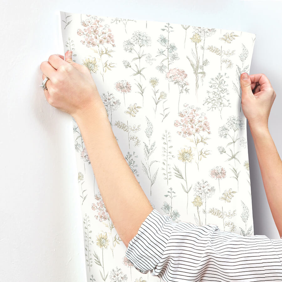 bergamot-pastel-wildflower-wallpaper-york-wallcoverings-4134-72503 - York Wallcoverings Wallpaper
