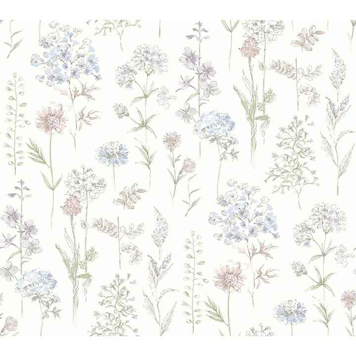 Bergamot Lavender Wildflower Wallpaper - York Wallcoverings - 4134-72504 - York Wallcoverings Wallpaper