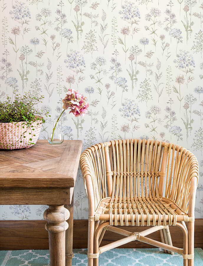 bergamot-lavender-wildflower-wallpaper-york-wallcoverings-4134-72504 - York Wallcoverings Wallpaper