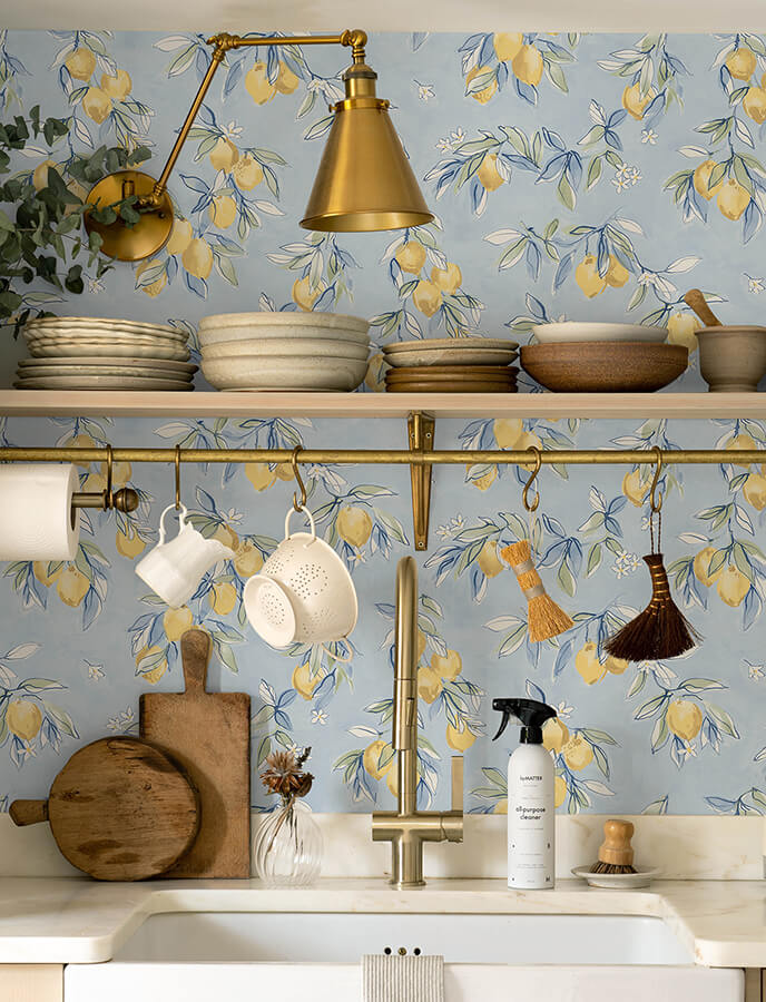 lemonade-light-blue-citrus-wallpaper-york-wallcoverings-4134-72506 - York Wallcoverings Wallpaper