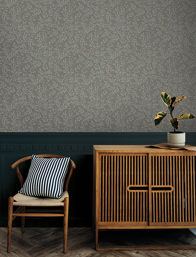senna-silver-budding-vines-wallpaper-york-wallcoverings-4134-72522 - York Wallcoverings Wallpaper