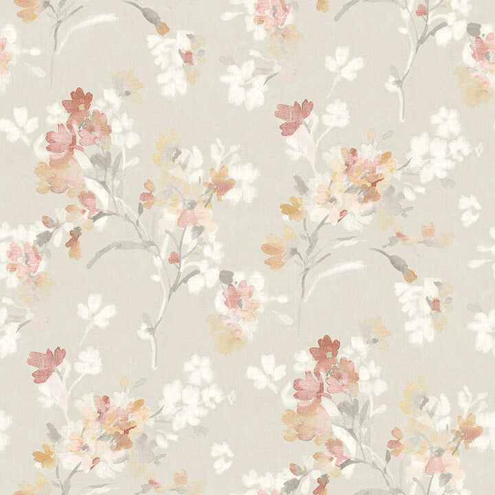 Azalea Ruby Floral Branches Wallpaper - York Wallcoverings - 4134-72524
