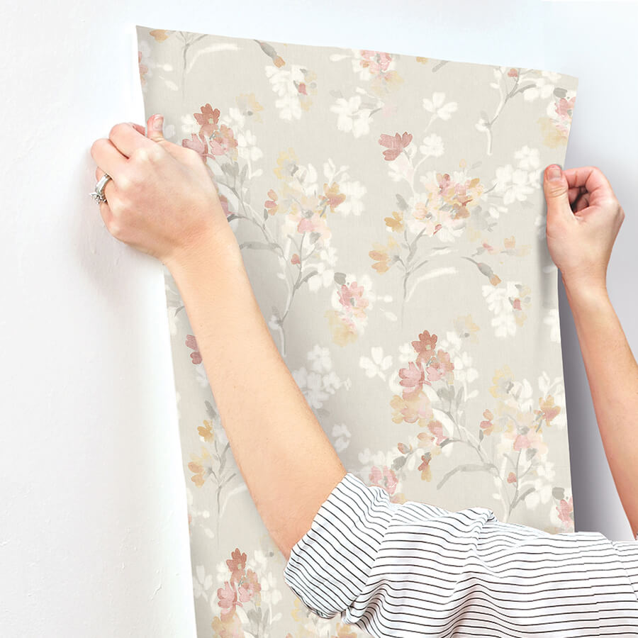 azalea-ruby-floral-branches-wallpaper-york-wallcoverings-4134-72524 - York Wallcoverings Wallpaper