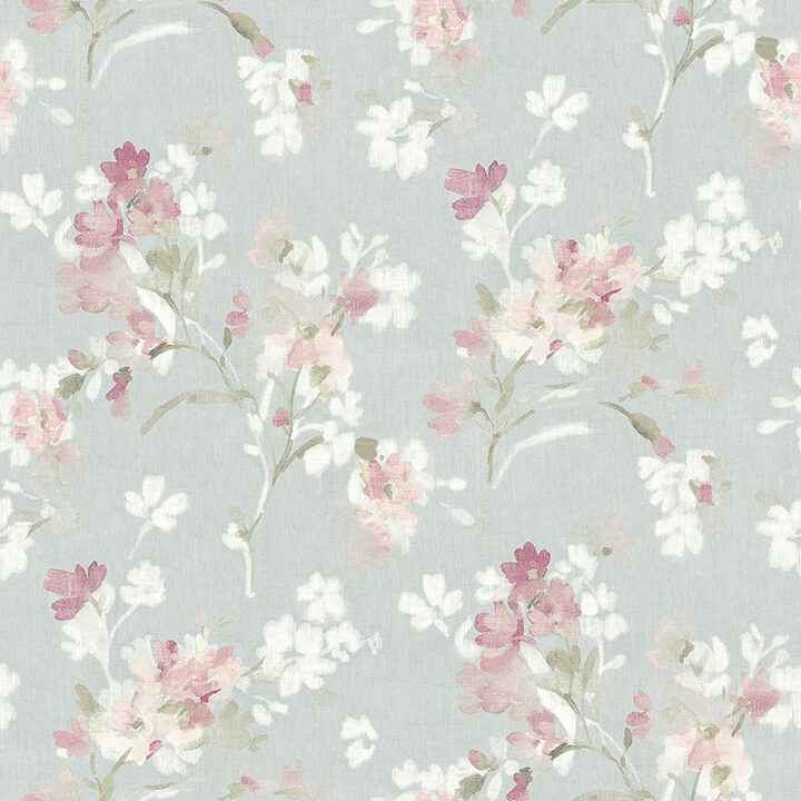 Azalea Fuchsia Floral Branches Wallpaper - York Wallcoverings - 4134-72525
